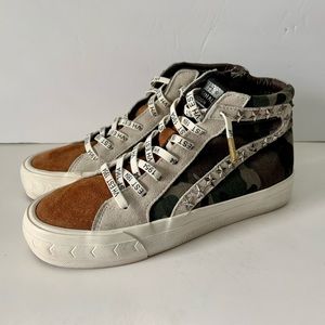 Vintage Havana Womens Sneakers High Top Size 8 Ability Camouflage Multi Suede